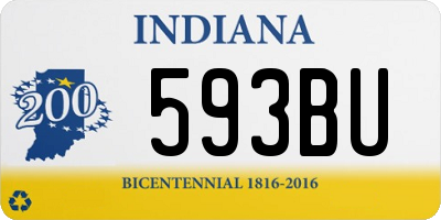 IN license plate 593BU