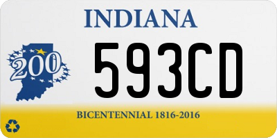 IN license plate 593CD