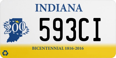 IN license plate 593CI