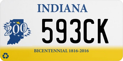 IN license plate 593CK