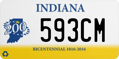 IN license plate 593CM