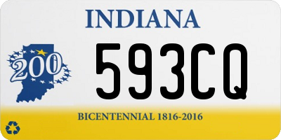 IN license plate 593CQ