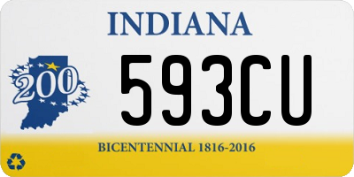 IN license plate 593CU