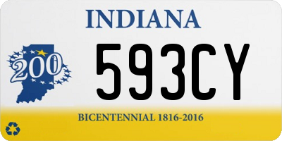 IN license plate 593CY