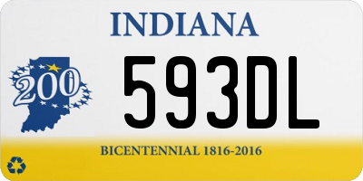 IN license plate 593DL