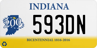 IN license plate 593DN