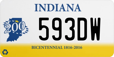IN license plate 593DW