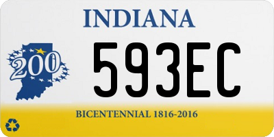 IN license plate 593EC