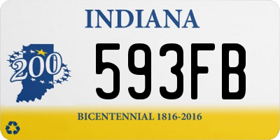 IN license plate 593FB