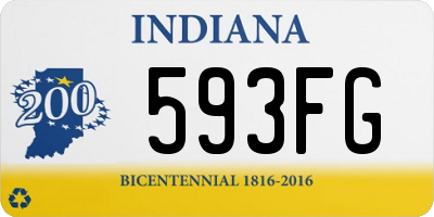 IN license plate 593FG
