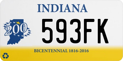 IN license plate 593FK