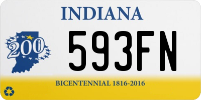 IN license plate 593FN