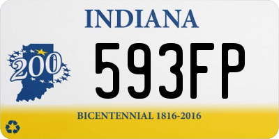 IN license plate 593FP