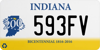 IN license plate 593FV