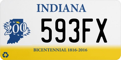 IN license plate 593FX