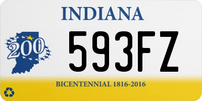 IN license plate 593FZ