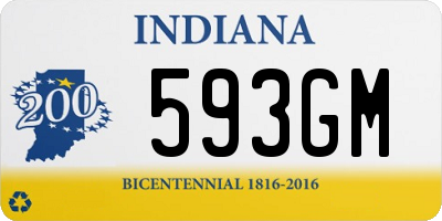 IN license plate 593GM