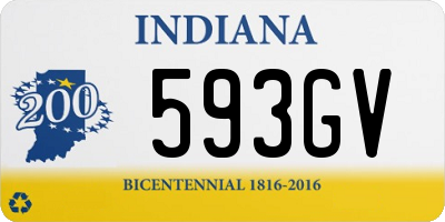 IN license plate 593GV
