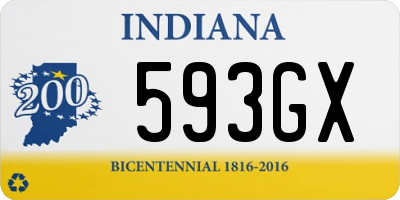 IN license plate 593GX