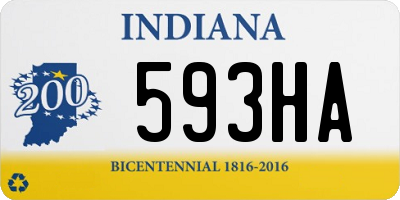 IN license plate 593HA