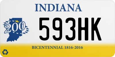 IN license plate 593HK