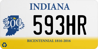 IN license plate 593HR