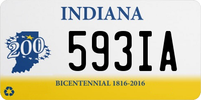 IN license plate 593IA