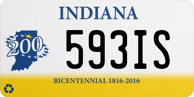 IN license plate 593IS