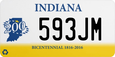 IN license plate 593JM