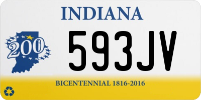 IN license plate 593JV