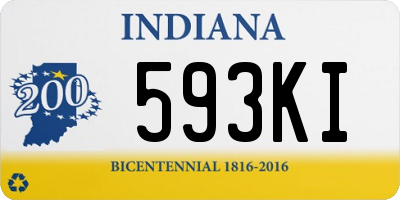 IN license plate 593KI