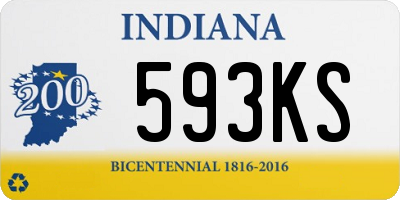 IN license plate 593KS