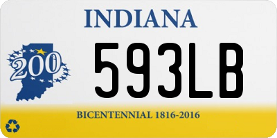 IN license plate 593LB