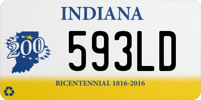 IN license plate 593LD