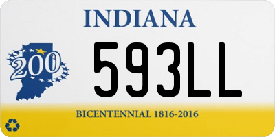 IN license plate 593LL