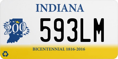 IN license plate 593LM