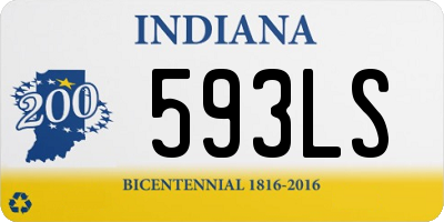 IN license plate 593LS