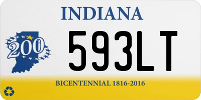 IN license plate 593LT