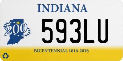 IN license plate 593LU