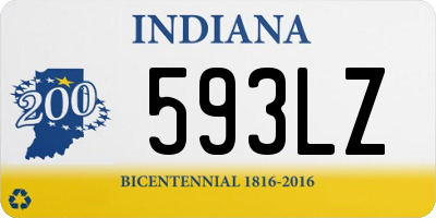 IN license plate 593LZ