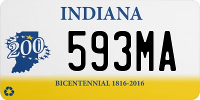 IN license plate 593MA