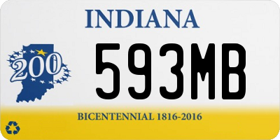 IN license plate 593MB