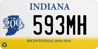 IN license plate 593MH