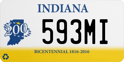 IN license plate 593MI