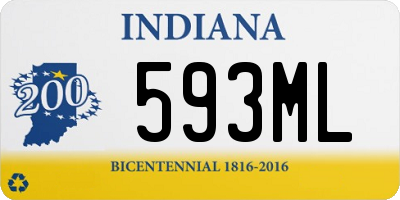 IN license plate 593ML