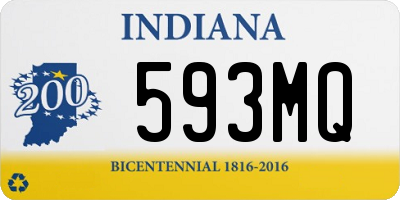 IN license plate 593MQ