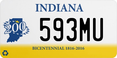 IN license plate 593MU