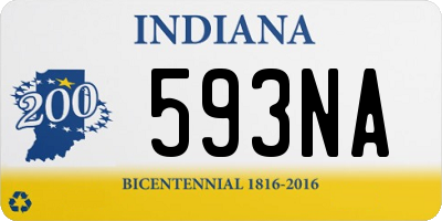 IN license plate 593NA