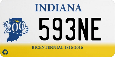 IN license plate 593NE