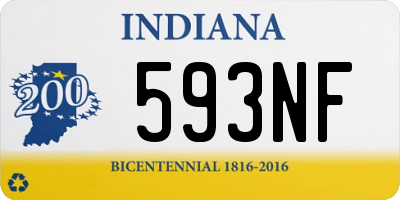 IN license plate 593NF